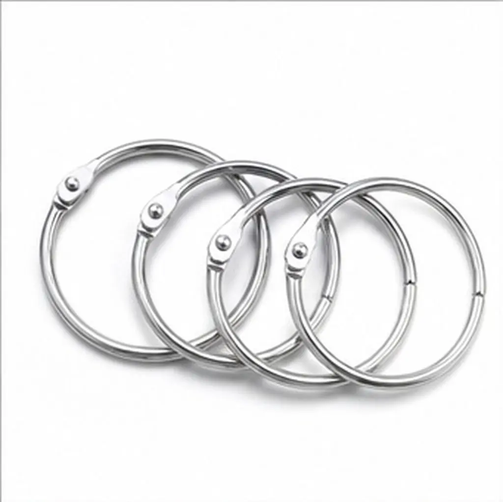 10 Pcs Loose Leaf Binder Rings Book Holder Bookbinding Binders Calendar Clips Circle