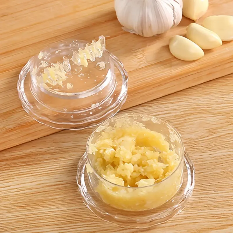 Prensa y picadora manual de ajo, picadora de mano de plástico para un triturador eficiente de ajo, sin electricidad, utensilio de cocina