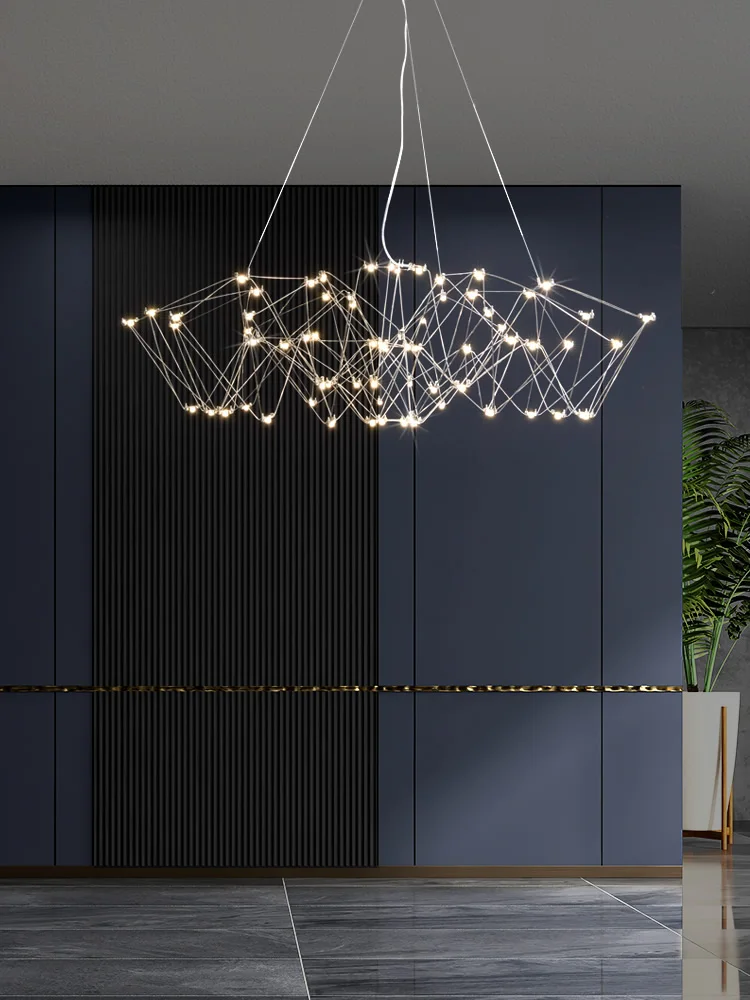 

Mantianxing Pendant Lamp Modern Simple Living Room Lamp Designer Creative Light Cube Lamp Restaurant Firefly Led Pendant Lamp