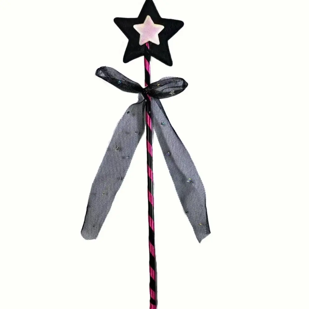 งานแต่งงาน Dreamlike Star Fairy Wand Girls Wand Five Pointed Star Princess Wand บทบาทเล่นเด็กสีดํา Stick Wand ปาร์ตี้ฮาโลวีน