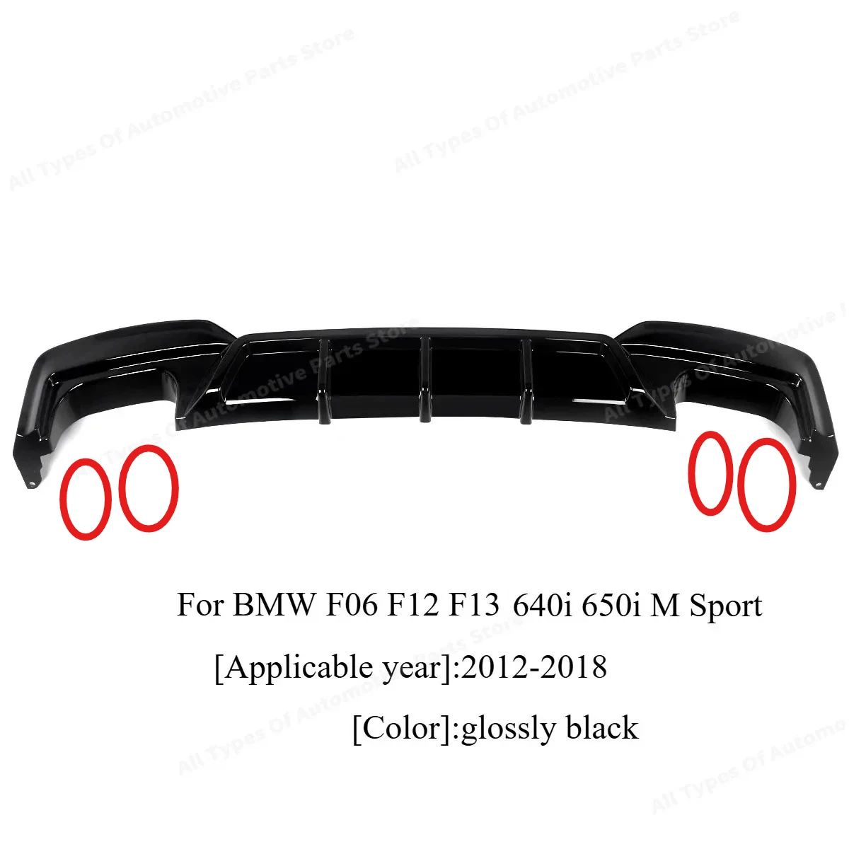 Rear Bumper Diffuser Lip for BMW F06 F12 F13 640i 650i M Sport 2012-2018 Refit Spoiler Splitter Plate Modification Auto Parts image 3
