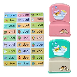 120Pcs Nome Tags Personalizar Adesivos Impermeável Kawaii Personalizado Etiquetas para Crianças Escola Papelaria Garrafa de Água Lápis