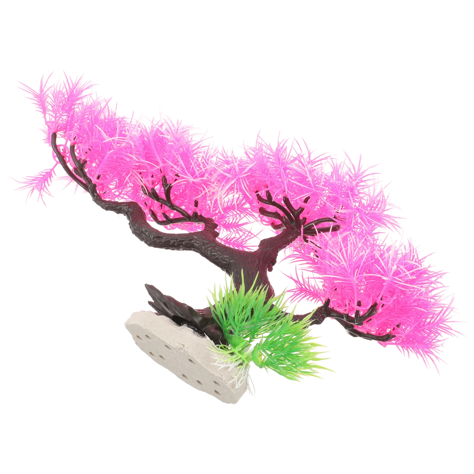 

Red Artificial Aquarium Plants Fish Tank Plastic Simulated Pine Tree Decoration Fake Fish Tank Grass Landscape Ornament