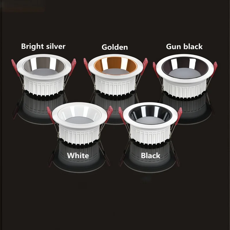 Dimmable Anti-Glare LED Downlights and Spotlights, AC110V-220V Ceiling Lights, COB Kitchen and Living Room Indoor Lighting Bulbs