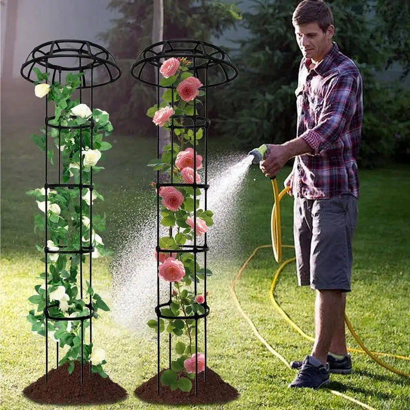 Garden Cucumber Trellis Mushroom Top Trellis For Climbing Plants Vegetable Support Frame For Vine Bean Cucumber Zucchini Grape