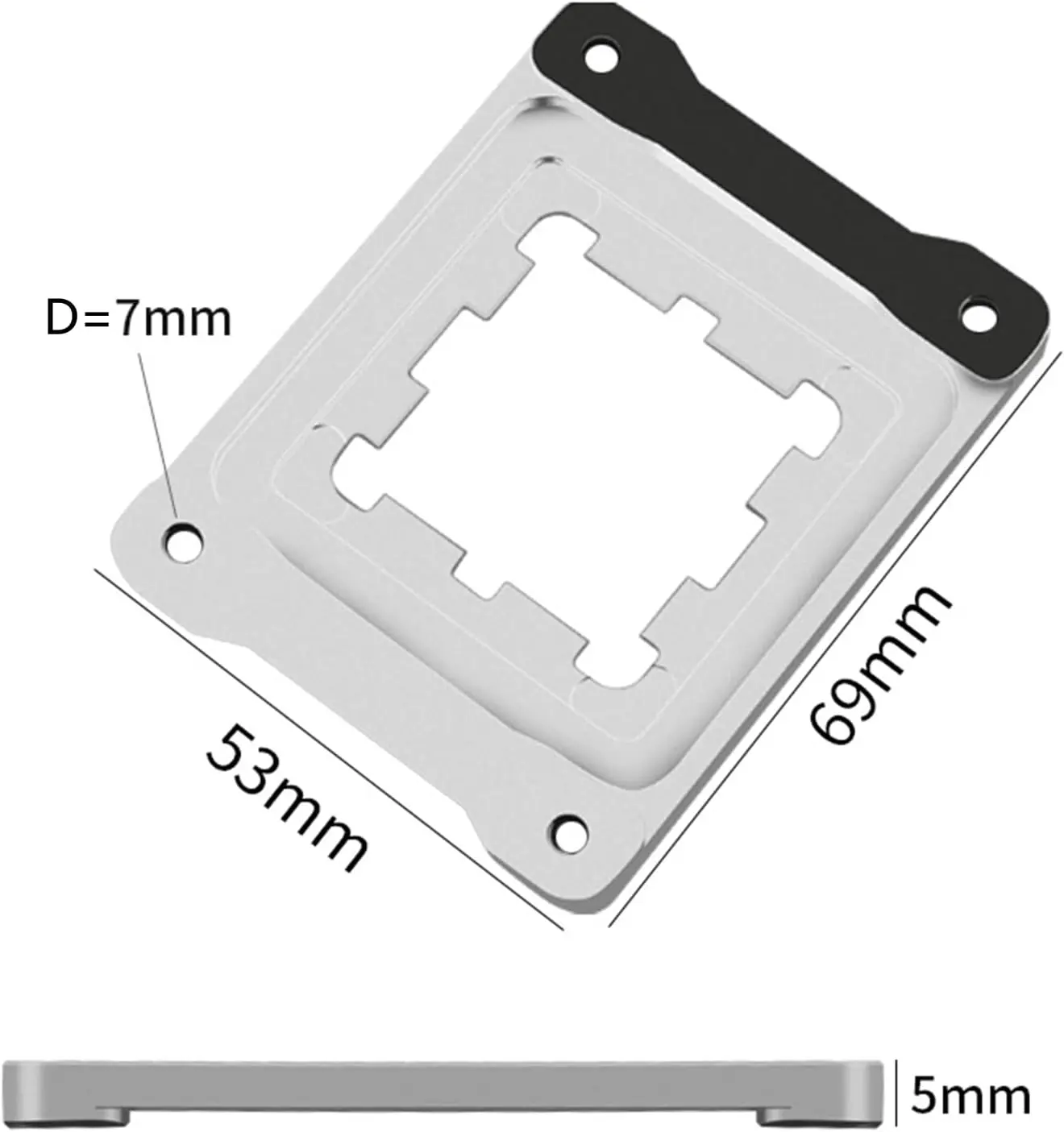 Soporte de CPU de placa base, marco de contacto de CPU AMD AM5 para Kit de marco seguro, hebilla antiflexión