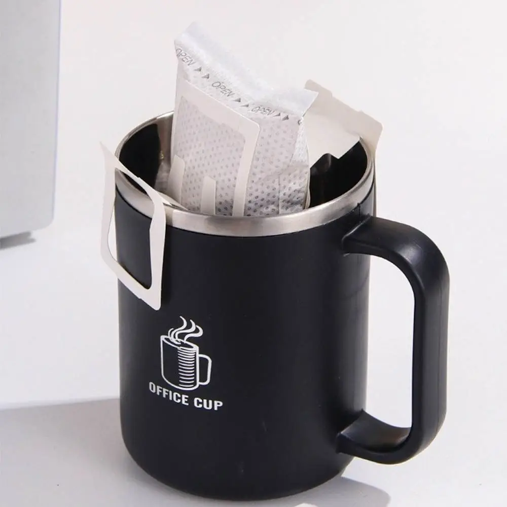 Portable Double-Wall Mug with Drinking Straw 304 Stainless Steel Insulated Coffee Cup Sealed Leak Proof 500ml Milk Tea Cup Milk