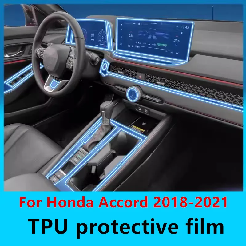 

Car Interior Center console Transparent TPU Protective film Anti-scratch Repair film For Honda Accord 2018-2021 Auto Accessories