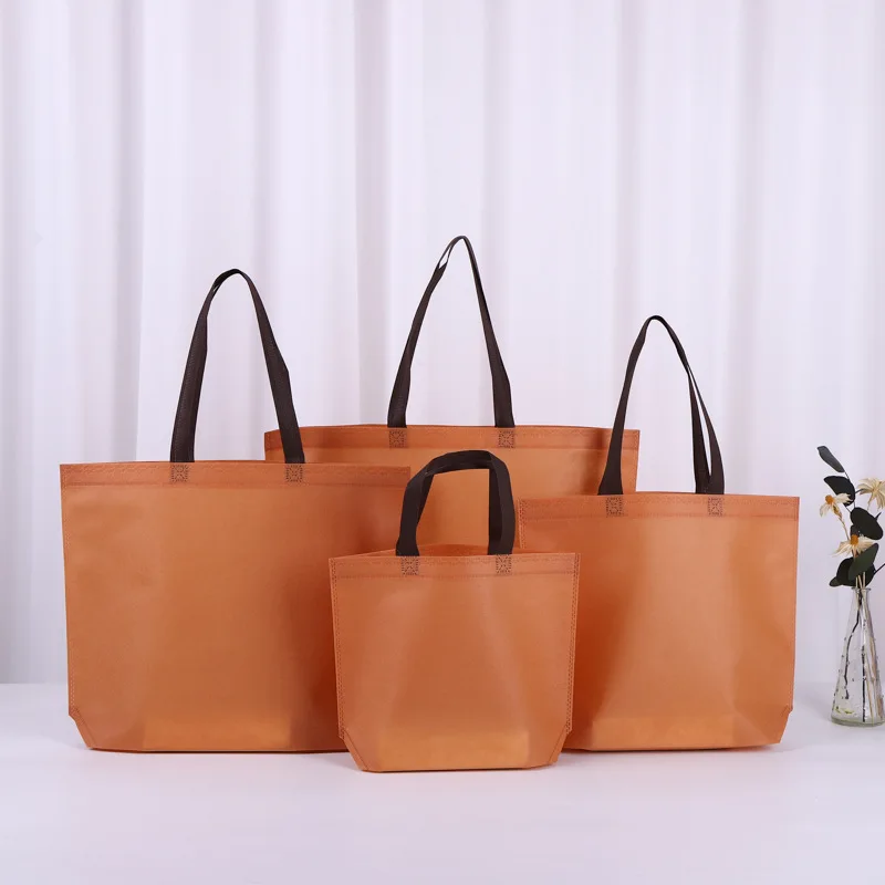 StoBag 25pcs Wholesale Color Non-woven Shopping Tote Shoulder Bag Eco Large Reusable Gift Storage Pouches Custom Logo(Extra Fee)