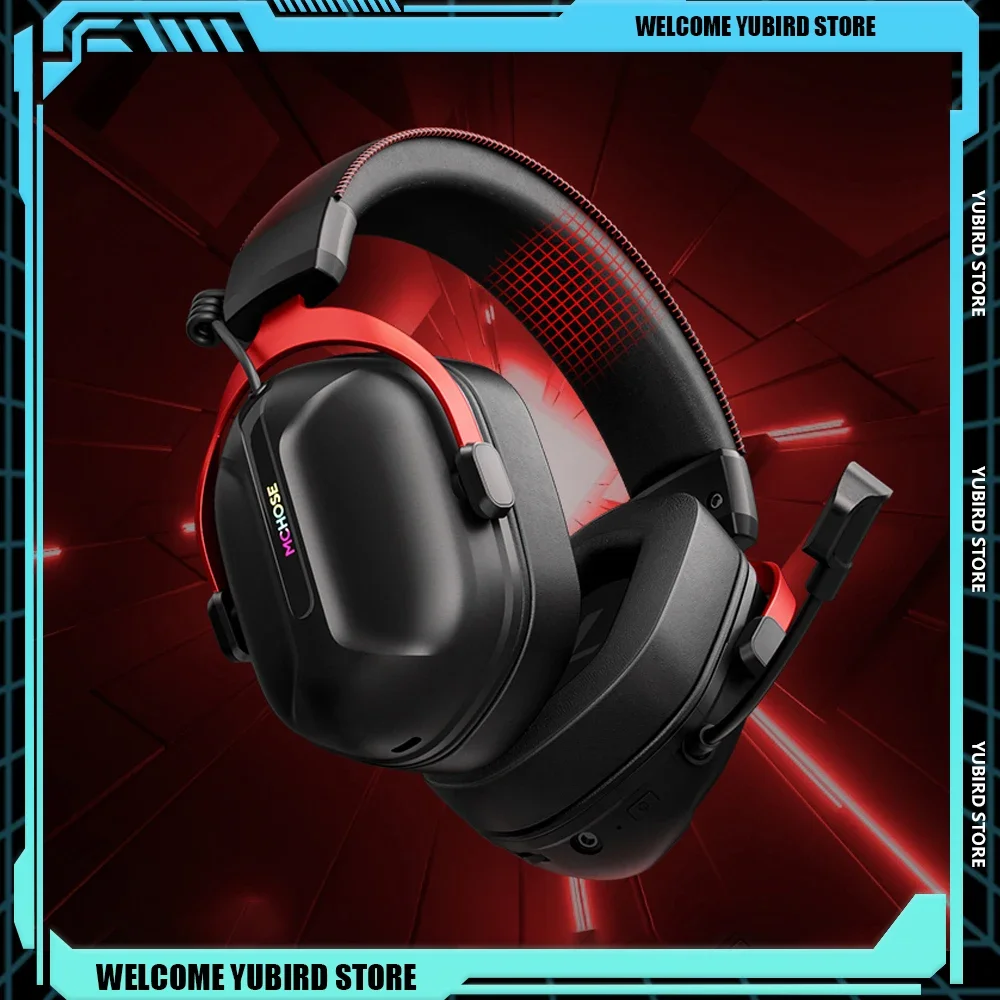 MCHOSE S9/S9 Pro Noise Reduction Gaming Headphones Tri-mode Wireless Headset Low Delay E-sports RGB Earphones Gamer Accessories