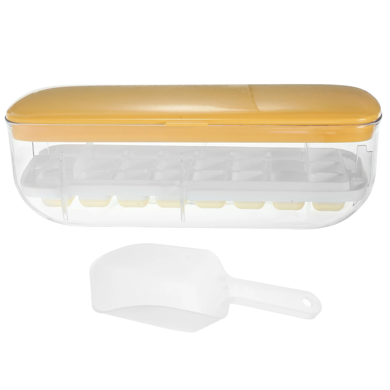 

Ice Cube Making Mold With Lid Storage Bin For Home Freezer Diy Ice Tray Summer Cooling Household Storage Container