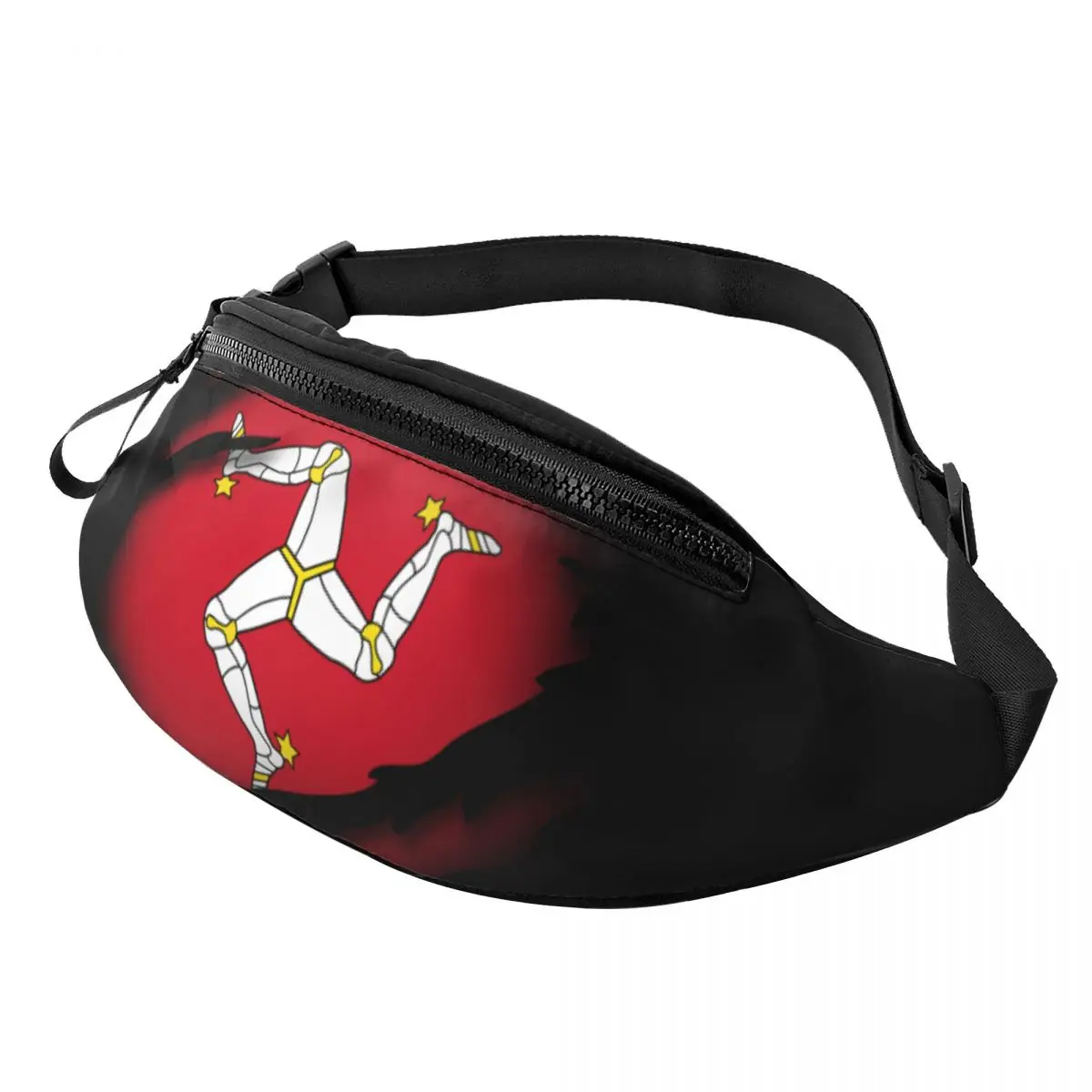 Isle Of Man Flag Fanny Pack Mulheres Homens Moda Crossbody Saco Da Cintura para Camping Biking Telefone Money Pouch