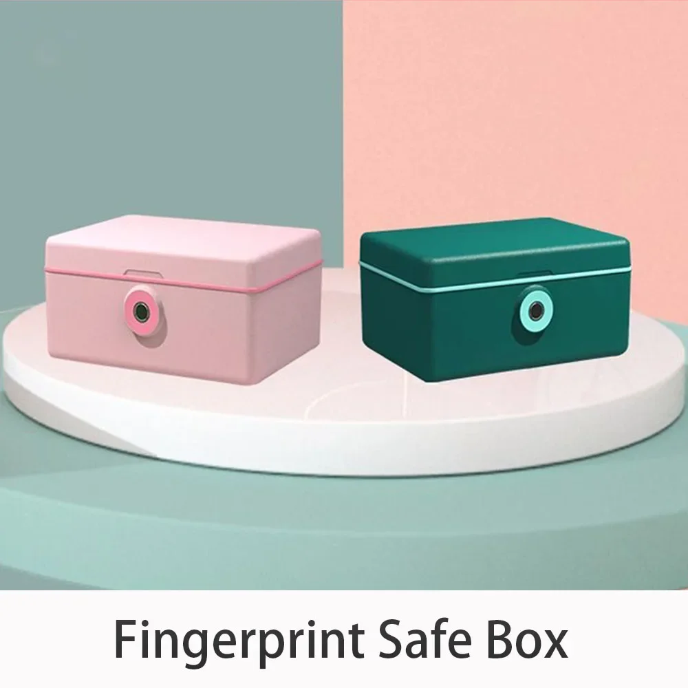 

Fingerprint Safe Box Money Cash Coin Jewelry Security Storage Box Office Household File Secret Hidden Safe Piggy Bank Mini Safe