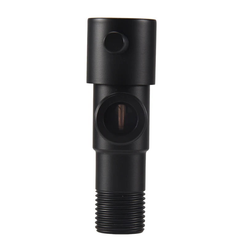 ABXH صمام زاوية أسود 304 صمام إيقاف مياه الفولاذ المقاوم للصدأ مانع للتسرب المياه الباردة والساخنة ملحقات الحمام العامة