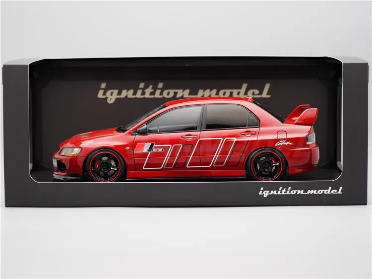 IG 1:18 Lancer Evolution EVO IX MR CT9A Red JDM Simulation Limited Edition Resin Metal Static Car Model Toy Gift