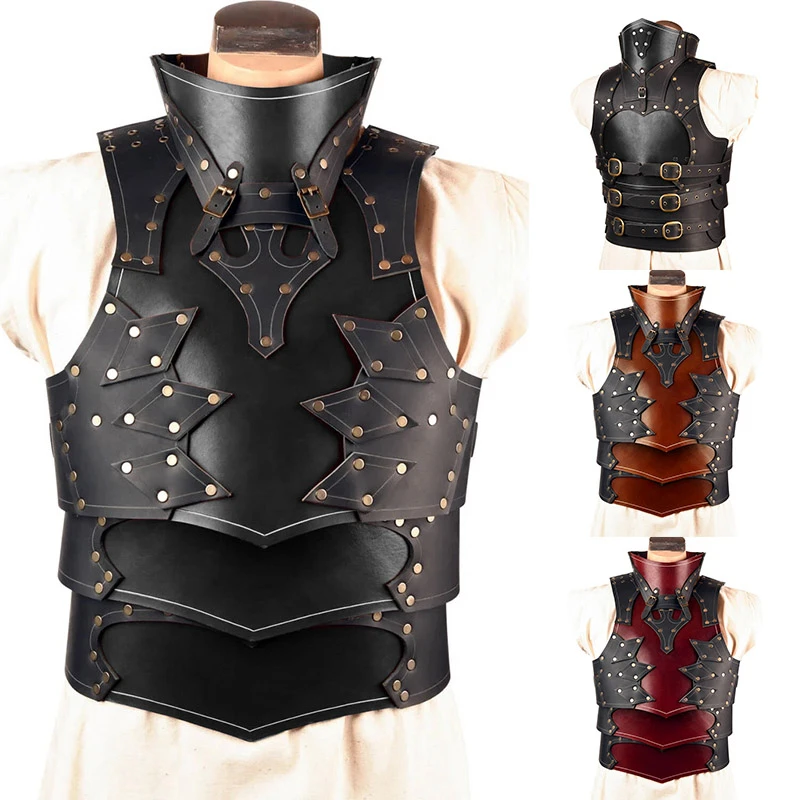 

Medieval Renaissance Viking Knight Pirate Torso Armor Cuirass Ancient Roman Gladiator Warrior Cosplay Costume Vest Breastplate