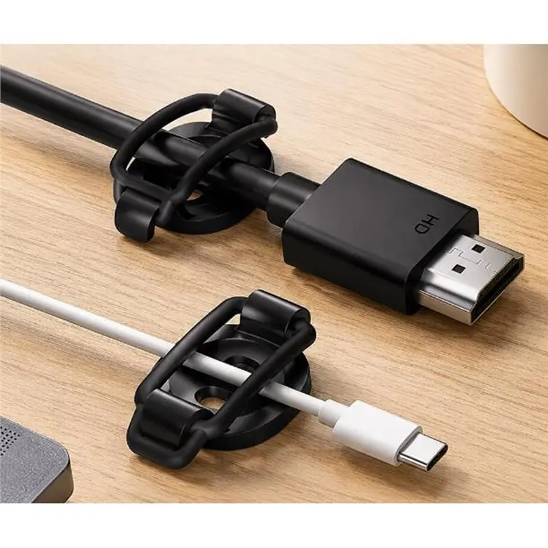 TKOH-Adjustable Elastic Cable Clips Cable Management For Home, Car, Under Desk,