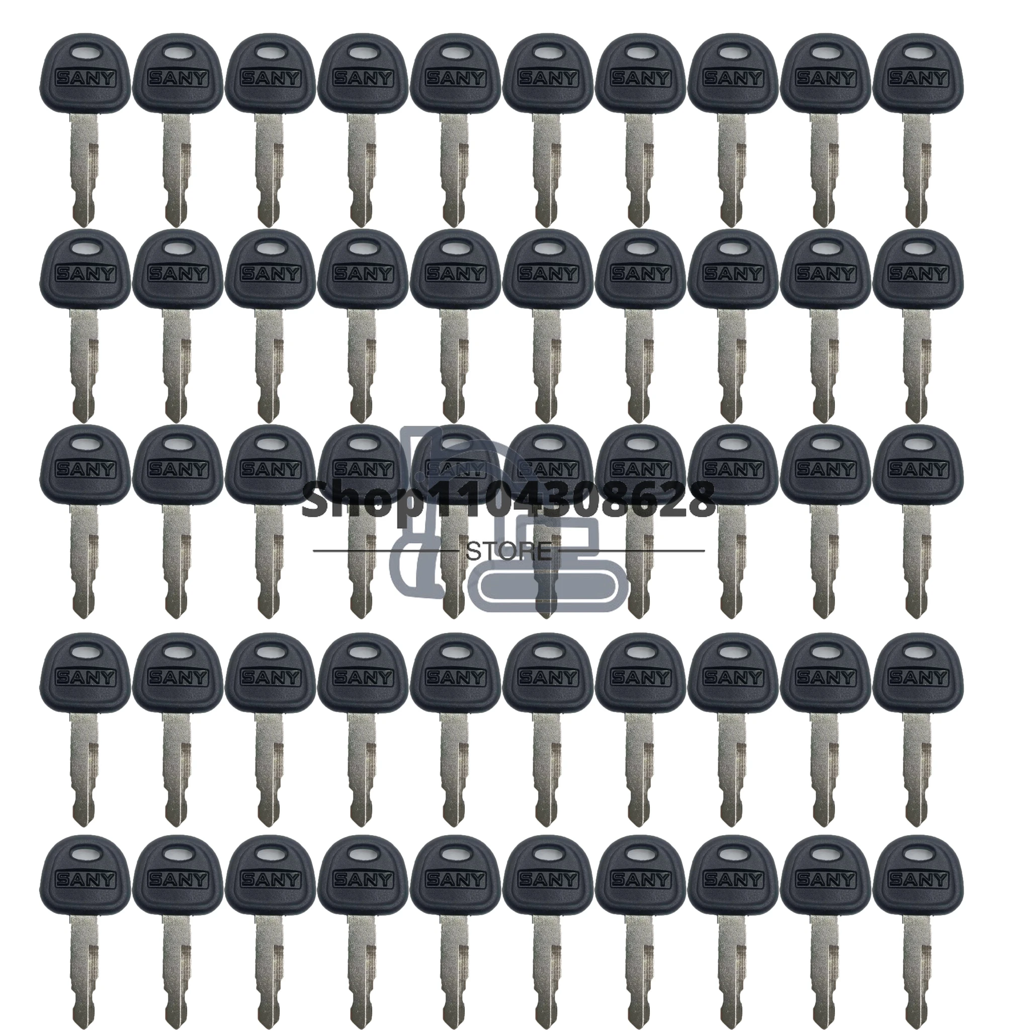 SANY 50pcs Ignition Start Key 60022654 for Sany SY55 60 75 60 85 135 215 245 Excavator Bulldozer Loader Heavy Equipment