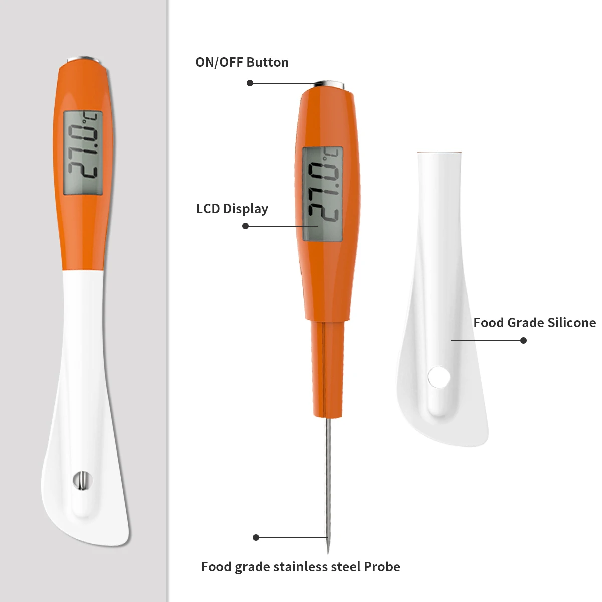 Digital Candy Spatula with Thermometer Confectionery/Sugar/Candy Thermometer Meat Cake Milk Thermometer Tool