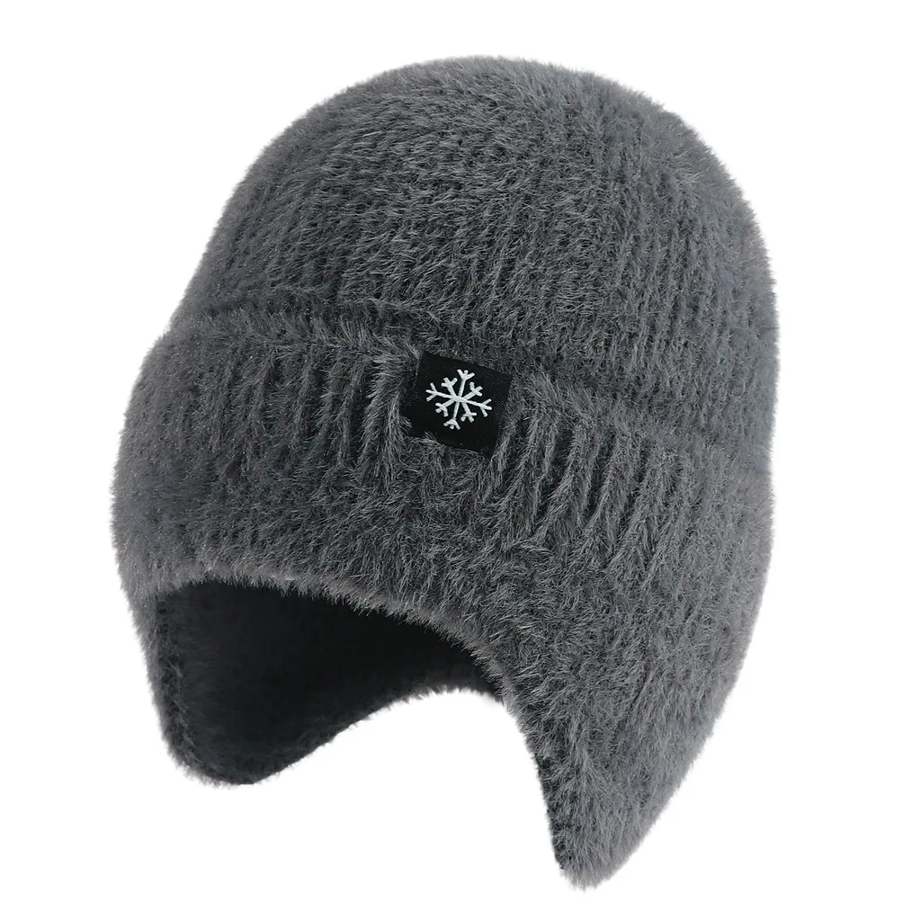 Winter Hat Fluffy Skullies Beanie Mink Knit Hat Unisex Unisex Beanie For Adults Skiing Daily Casual Outfits