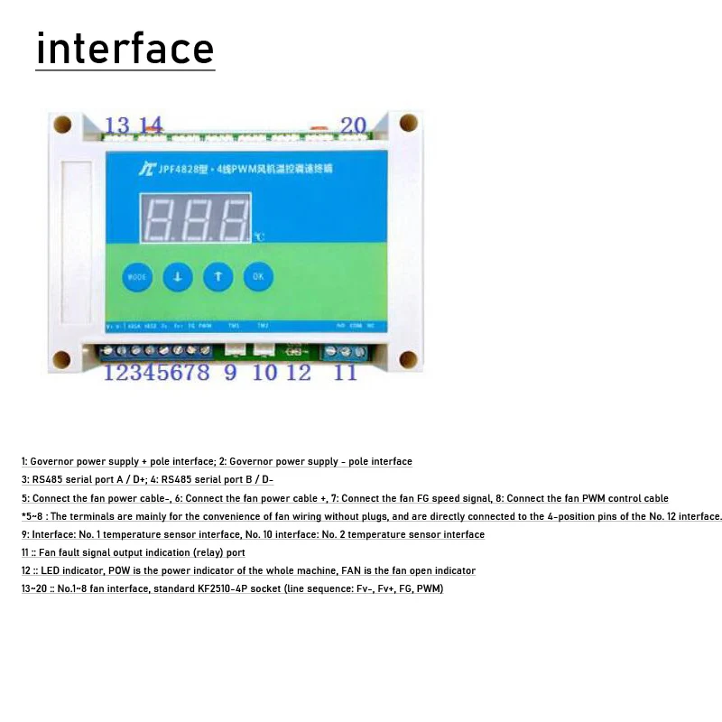 4-wire PWM Fan Speed Controller DC 12V 24V 48v 12A PLC temperature control EC fan governor speed regulation mute noise