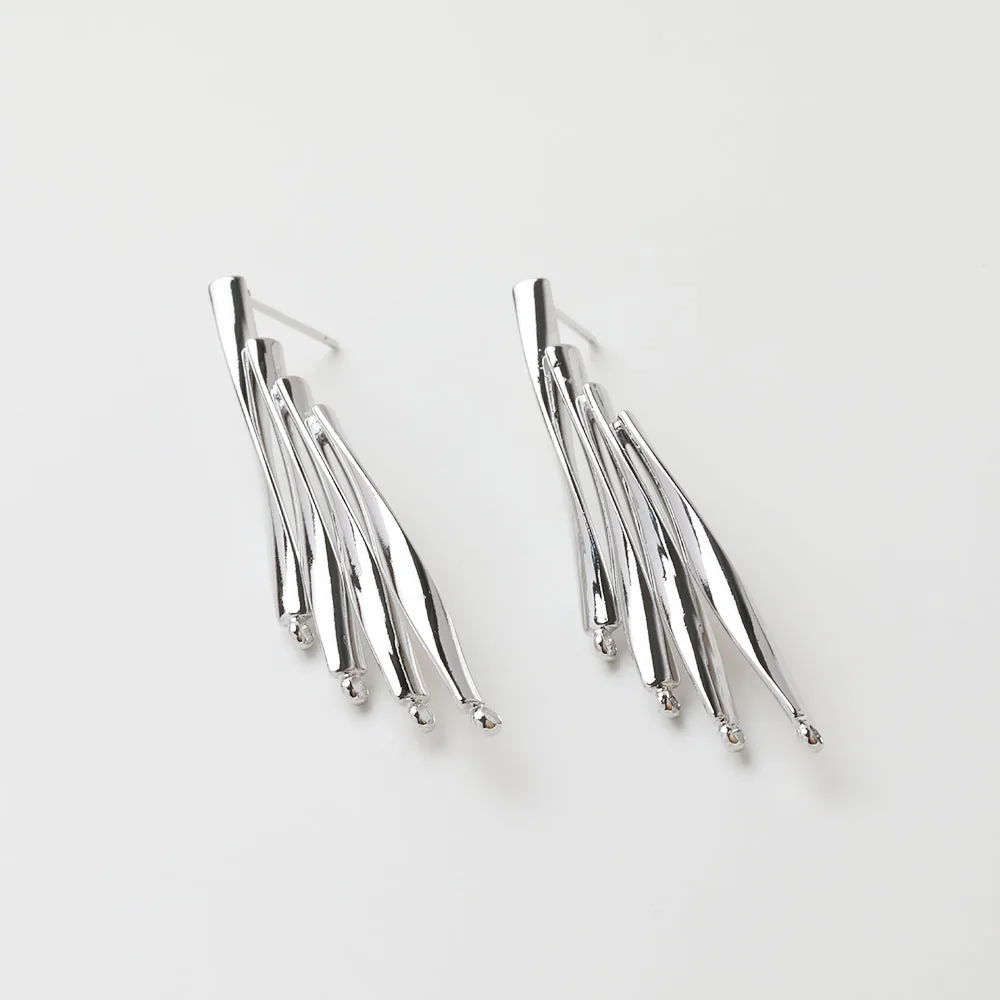 2 قطعة تصميم الأزياء لذيذ الأذن ترصيع أقراط لصنع المجوهرات DIY يدوية النحاس 14 كيلو مطلية بالذهب 12*47.5 مللي متر اكسسوارات #3