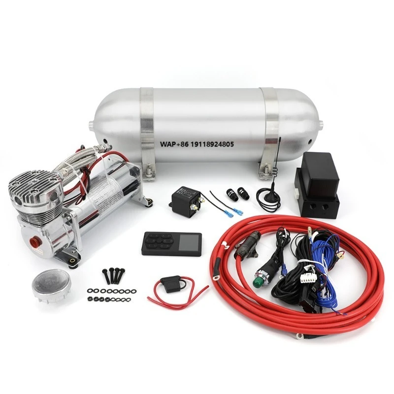 USA Stock Air Ride Suspension Control Kits with Air Compressor & 3-Gallon Air Tank APP Control