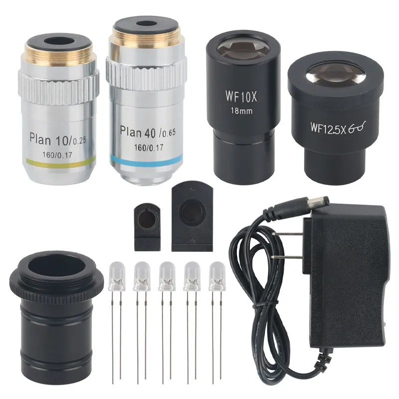 500X Handheld Metallurgic Microscope Portable Monocular Mini Microscope 10X 40X Plan Objective for Lab Metal Materials Testing