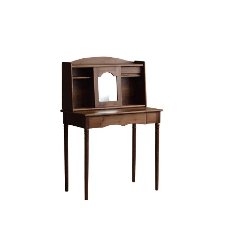 

North American black walnut American dressing table, medieval dressing table, Nordic solid wood small apartment bedroom re