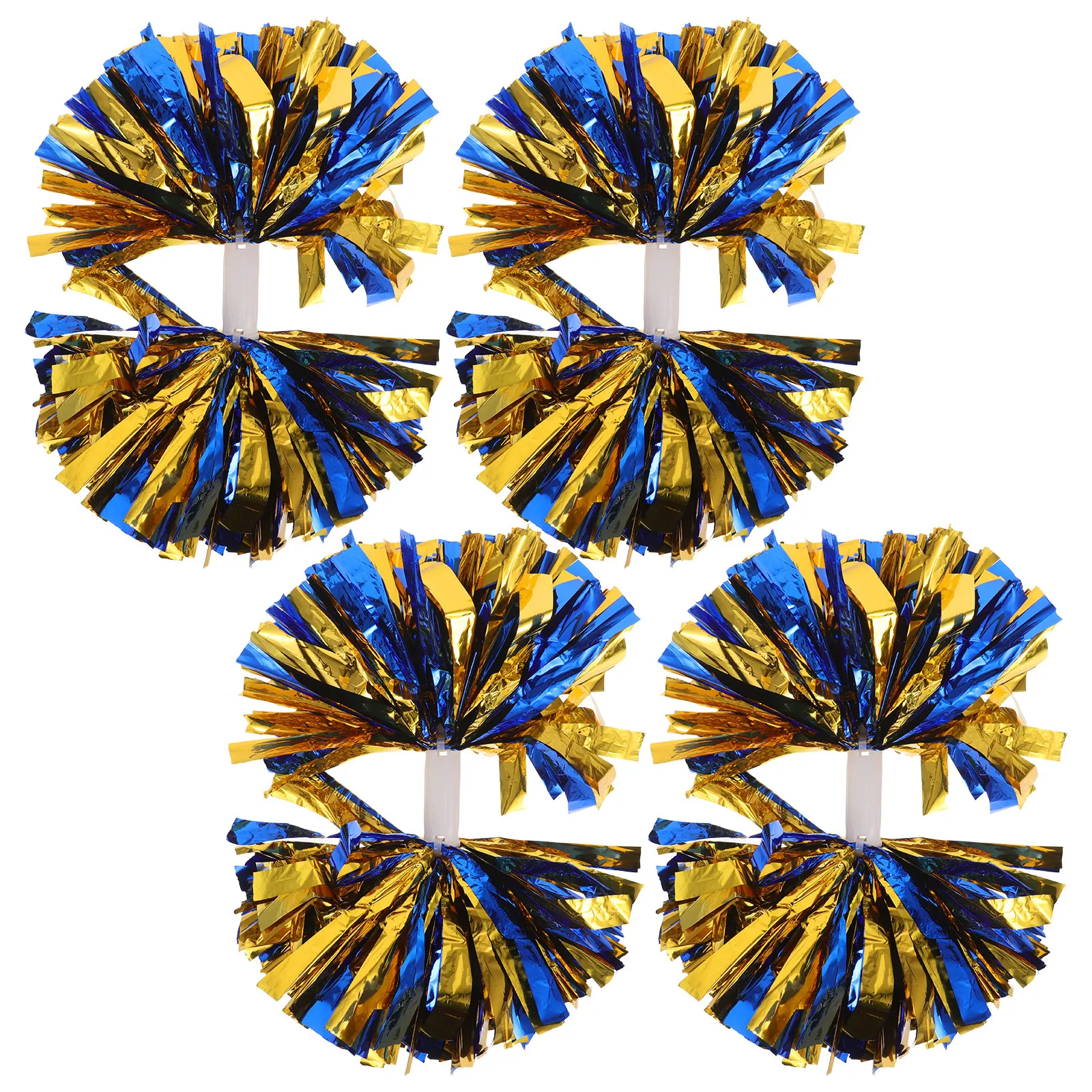 Cheerleading Pom Pom - 4 pompon metallici per cheerleading con