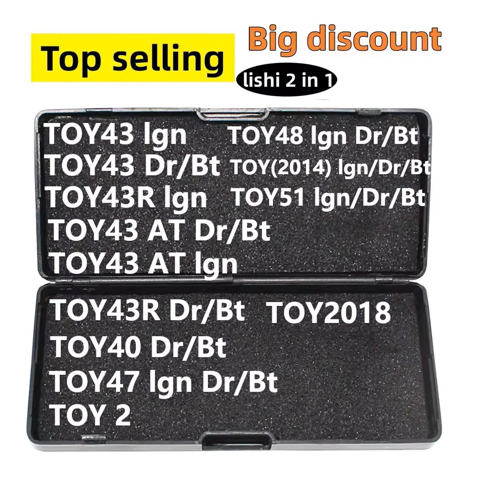 lishi 2 in 1 strumento TOY43 TOY47 TOY43R TOY43AT TOY51 TOY2014 TOY2018 TOY2 TOY48 TOY40 per toyota LiShi Strumenti
