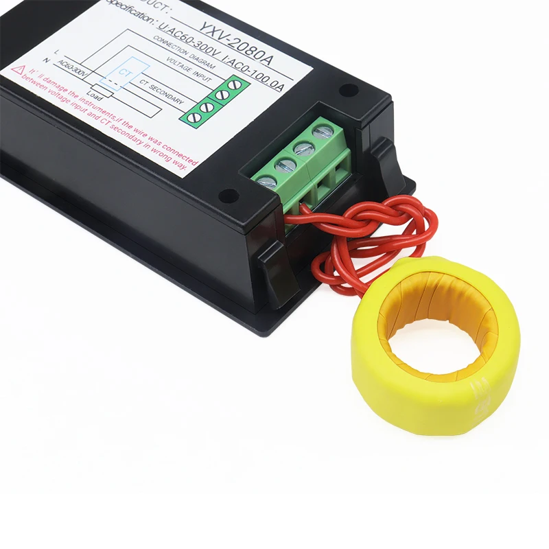 100A 200A AC Single-Phase Electric Power Energy Consumption Meter Temperature Monitoring AC60-300V Voltage Current - view 5