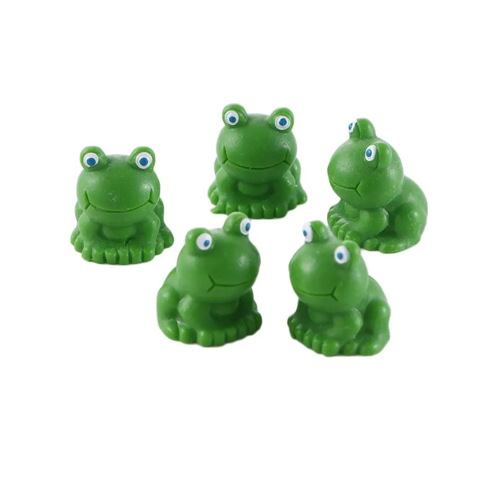 5/10 Piece Frog Prince Froggy Pond Animal Small Resin Ornament Crafts Pasture Mini Statue Figurine Minerva Farm Field Decor