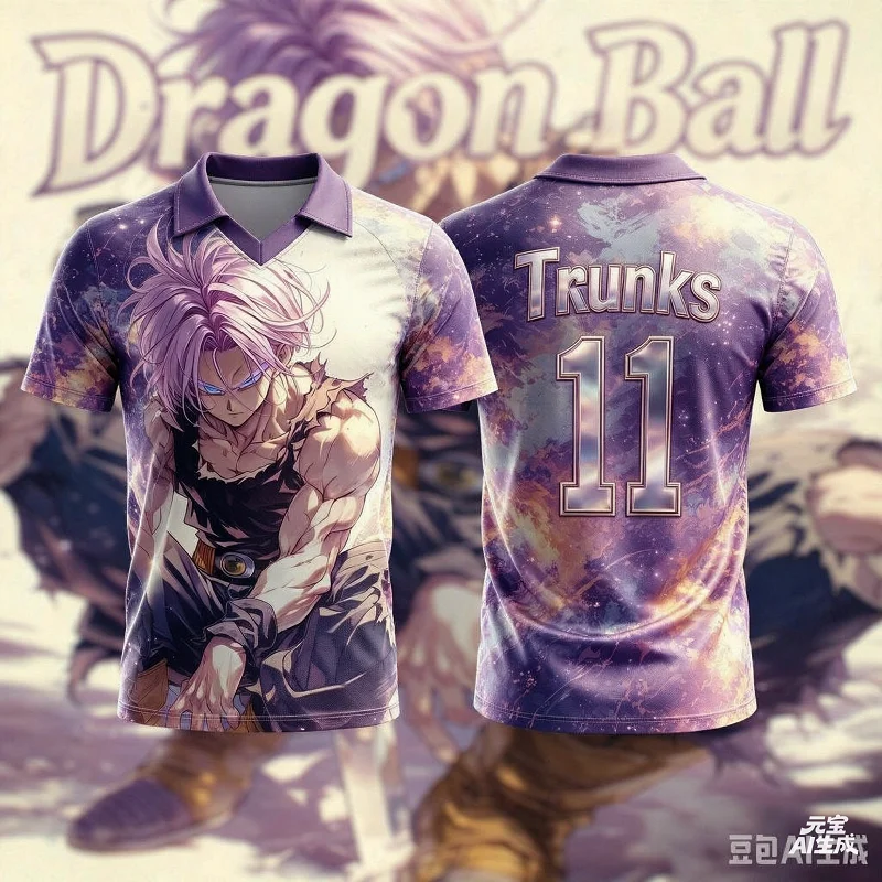 Summer Family Matching Dragon Ball Wukong 3D Printed Collar Shirt Quick Drying T-shirt Men's and Women's Sports Training Top