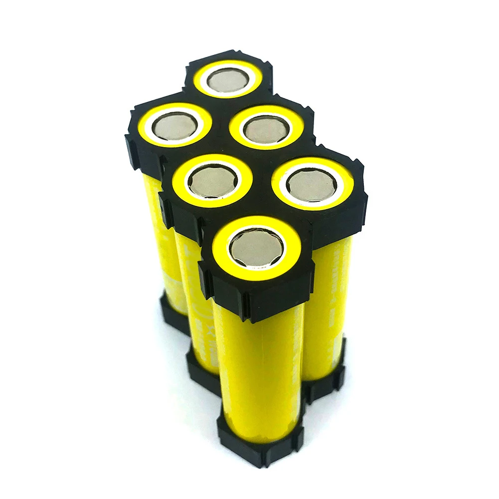 

21700 Battery Brackets 21700 Battery Holder Black Plastic Frame DIY Battery Packs Flat Head Design Battery Pack Assembly