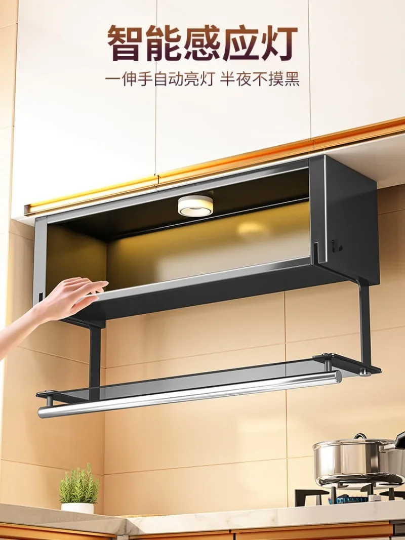 

Kitchen Hanging Cabinet Bottom Shelf Non-punching Wall Hanging Cabinet Under The Pull-down Wall Cabinet Wall Hanging Storage