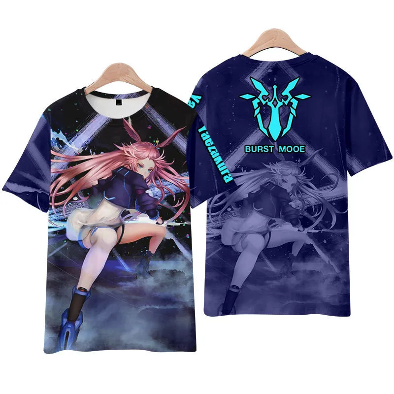 Camiseta con estampado 3D de Honkai Impact 3, ropa de calle de juego Popular Harajuku, cuello redondo, manga corta, moda de verano