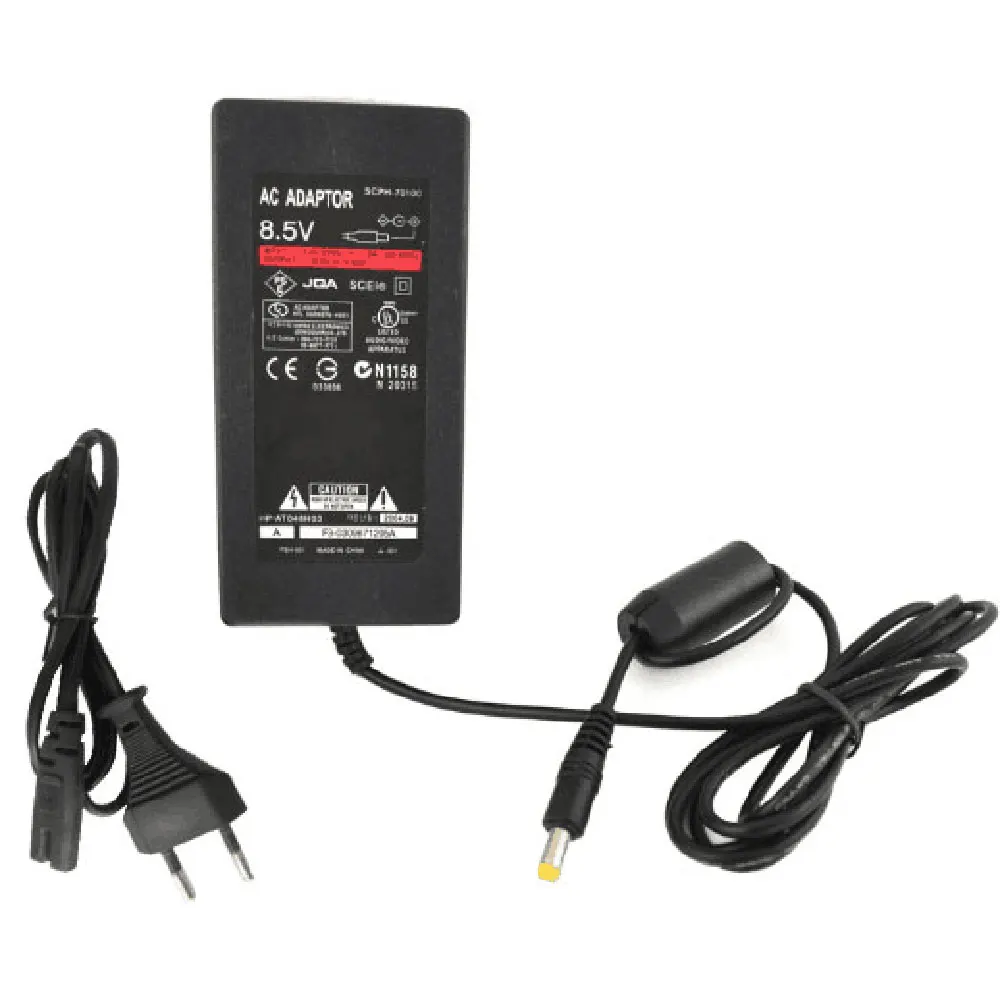 EU Plug AC Adapter Charger Cord Cable Supply Power For PS2 Console Slim