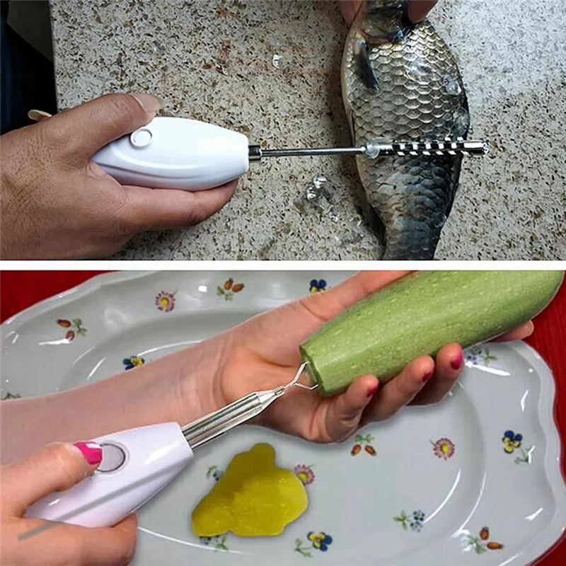 

Electric Automatic Fruit Pitcher Kitchen Vegetable Pitcher Fish Cleaning Scraper Fish Skin Remover