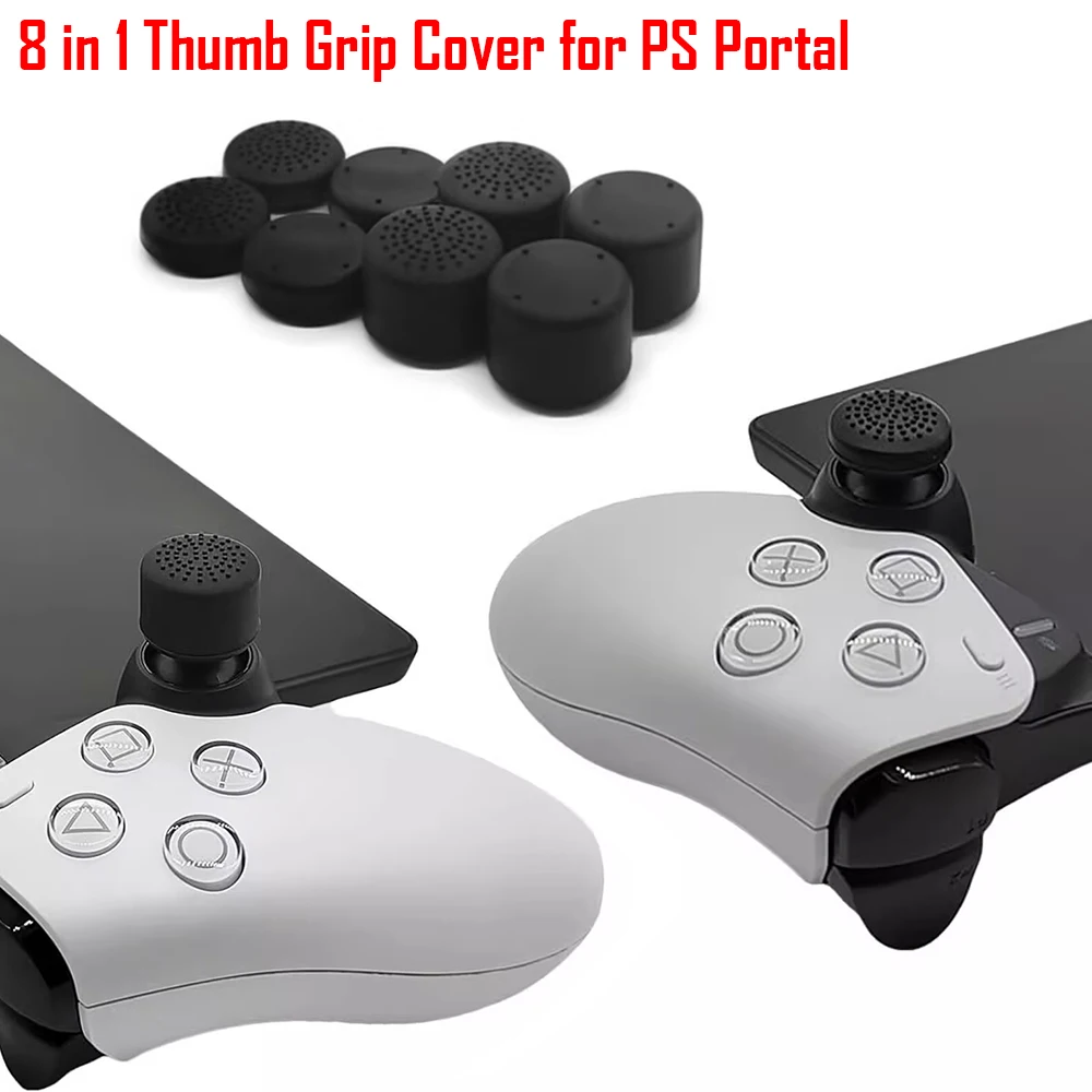 8 في 1 سيليكون الإبهام قبضة عصا التحكم غطاء عصا التناظرية لملحقات ألعاب حماية بوابة PS5