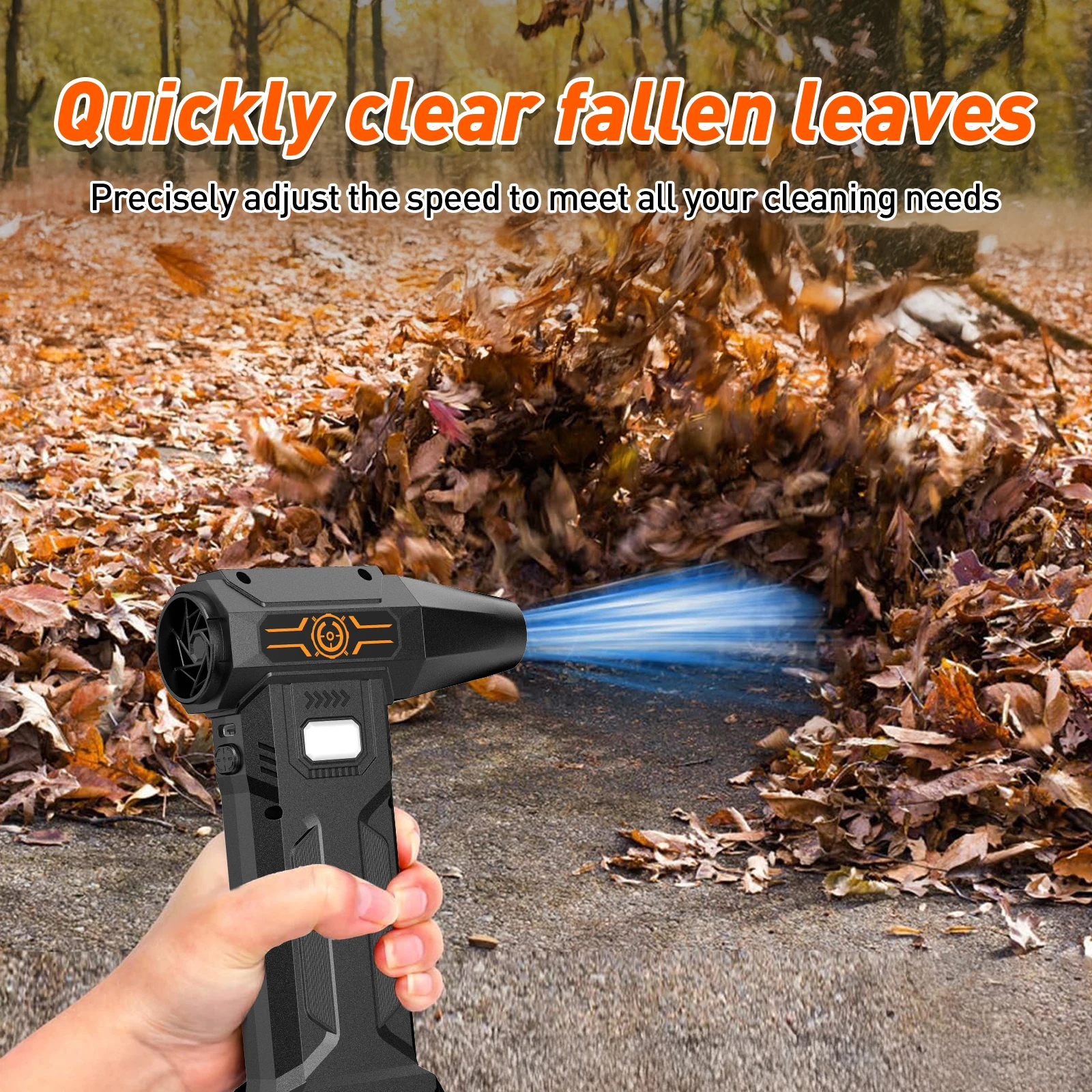 Brushless Motor Turbo Jet Fan, Handheld Violent Blowers, 140000RPM, LED Light Digital Display, Suitable for BBQ, Car Cleaning