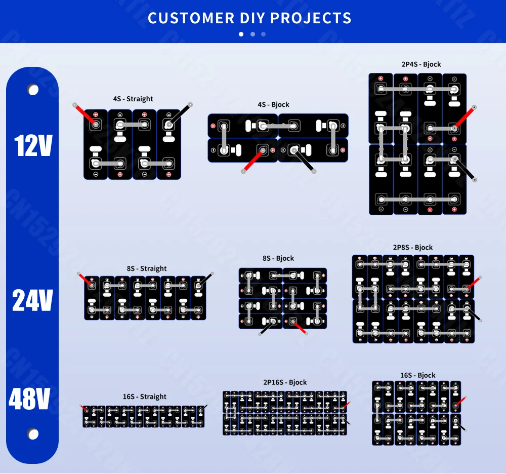 Estoque dos eua lifepo4 bateria 3.2v 320ah novo fosfato de ferro de lítio diy 12v 24v 48v para barcos de acampamento carrinho de golfe rv empilhadeira
