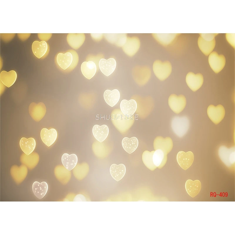 SHUOZHIKE Bokeh Abstract Dream Photography Backdrops Red Heart Valentine's Day Romantic Love Photo Studio Background RQ-10