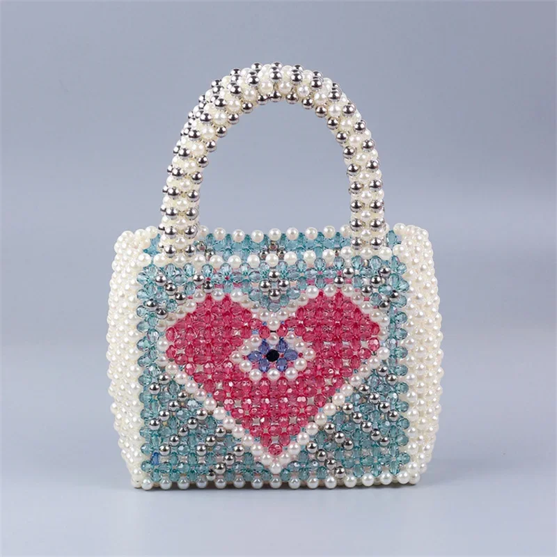 

2023 Hot Love Heart Bags Hand Manual Luxury Designer Shining Pearl Casual Evening Dressing Purse Rich Clutch Bag