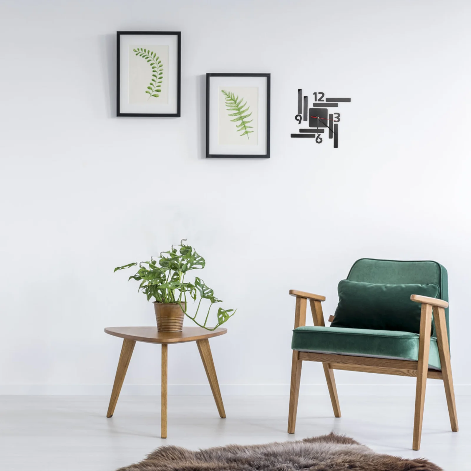 

1Pcs Acrylic Mirror Hanging Block Wall Clock Black Silent Decorative Modern Home Office Room Decor Precise Timekeeping Mute