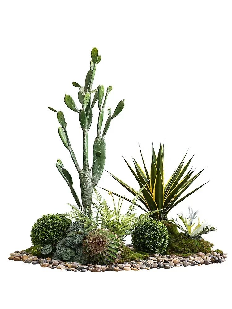 Simulation plant landscape cactus landscaping combination indoor staircase decoration