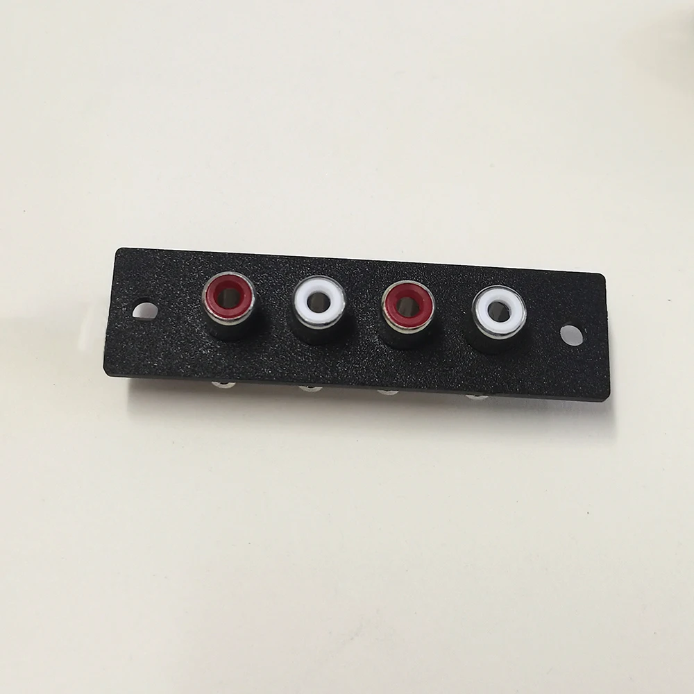 1 Stück 53*20mm 75*20mm 2/4-Wege 2/4-Loch RCA-Buchse Wandmontageplatte Eingangs-Phono-Chassis-Buchse AV-Audio-Adapter – Detail 3