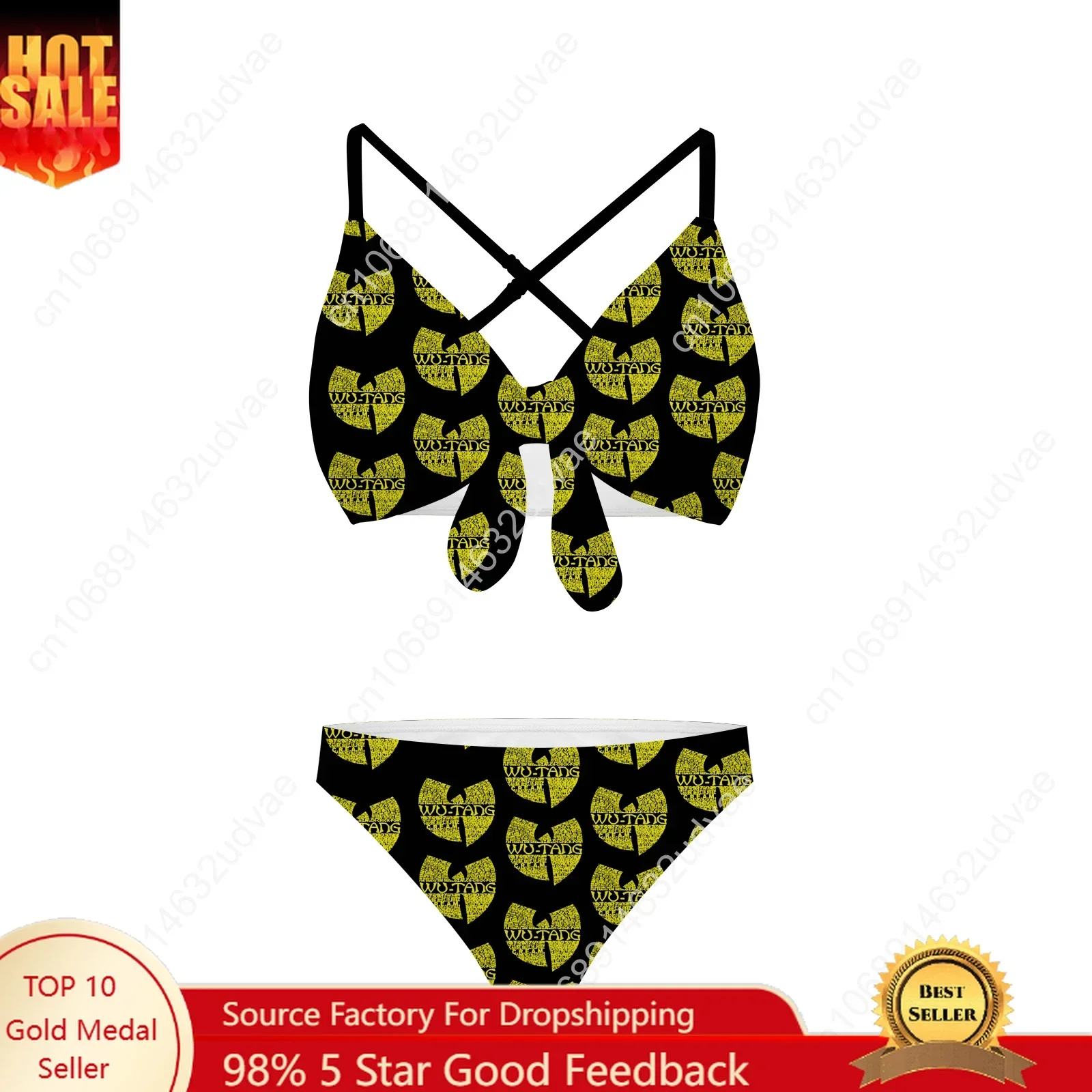 W-Wu Bathing Suits Cross Strap T-Tang C-Clans Suspenders Swimsuits Womens Personalized Bikini Swimwear Customized Beachwear