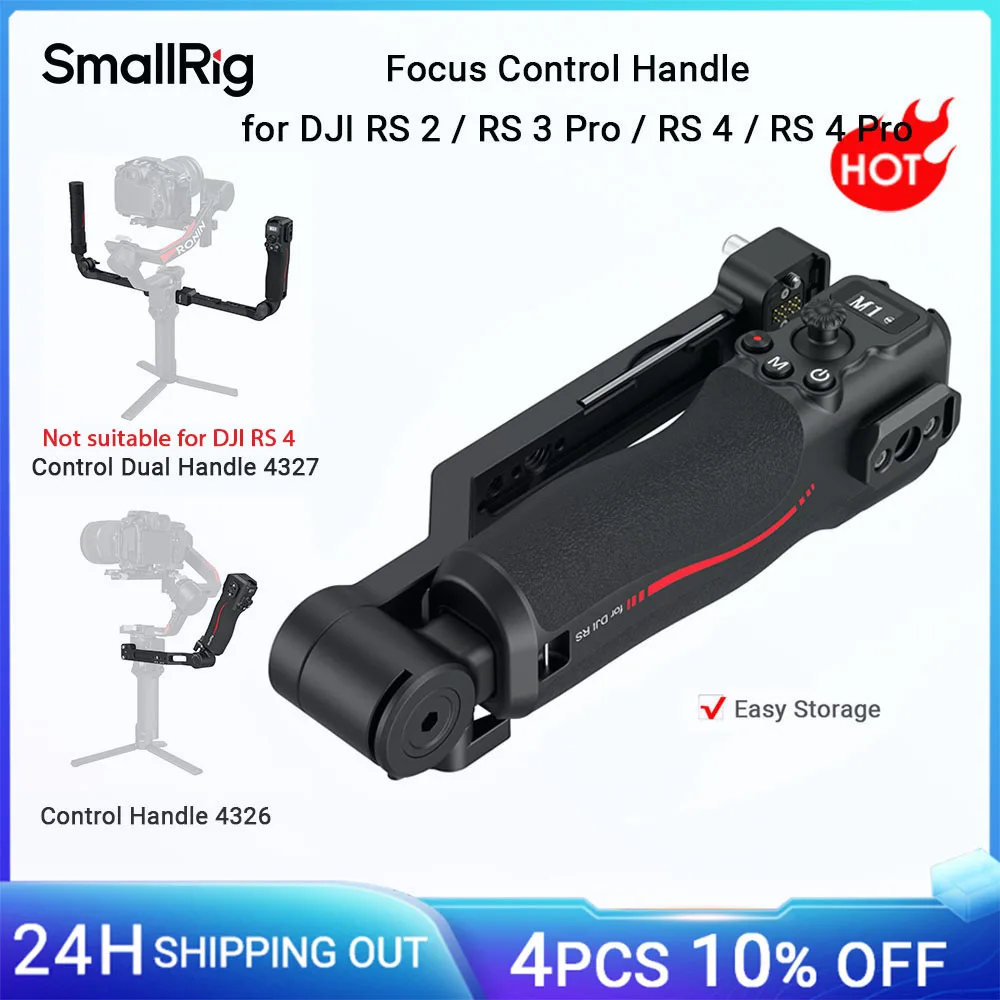 

SmallRig Focus Control Handle / Dual Handle for DJI RS 2 / RS 3 Pro / RS 4 Pro Stabilizer, for Recording Joystick Control