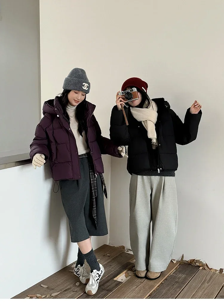 Korean style Soft Warm Cotton Bread Jacket Winter New Loose Versatile Cotton Women's Coat Fashion Casual Down Cotton Parkas 2026